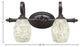 Elegante 2-Light Bath Bar, Natural Fusion