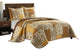 Fayetta 3 Piece Quilt Set, Gold, King