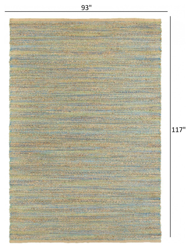 8" x 10" Multitoned Braided Jute Area Rug