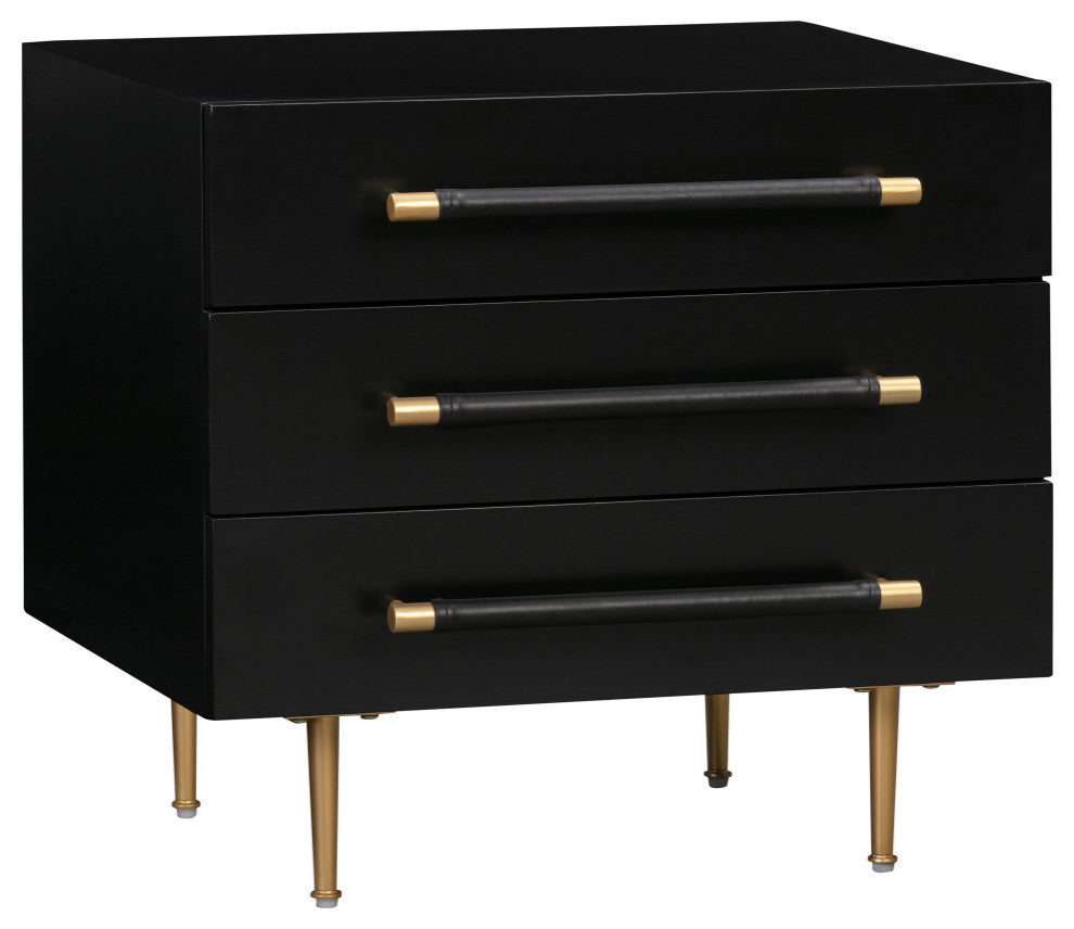 Trident Nightstand, Black
