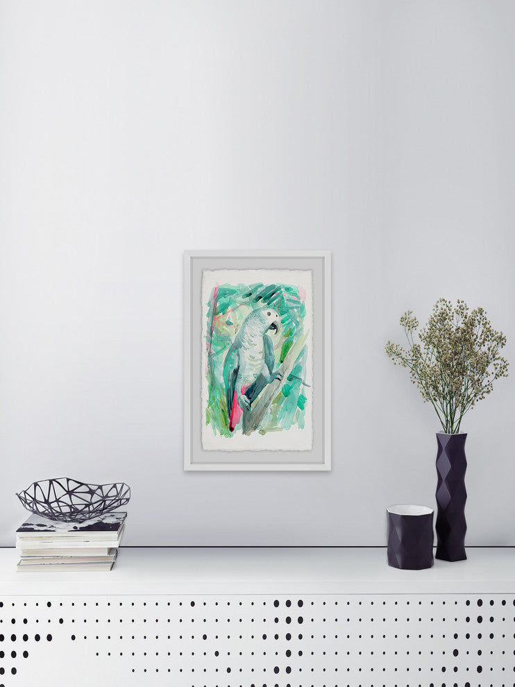 "Parrot Profile" Framed Painting Print, 12"x18"