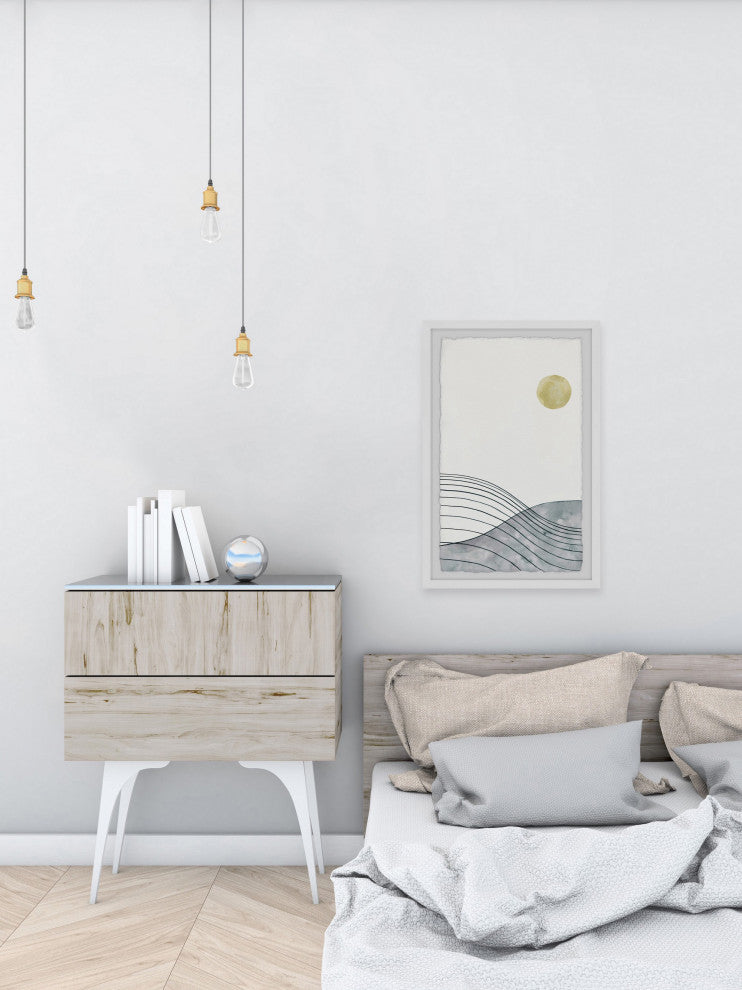 "Golden Moon" Framed Painting Print, 12"x18"