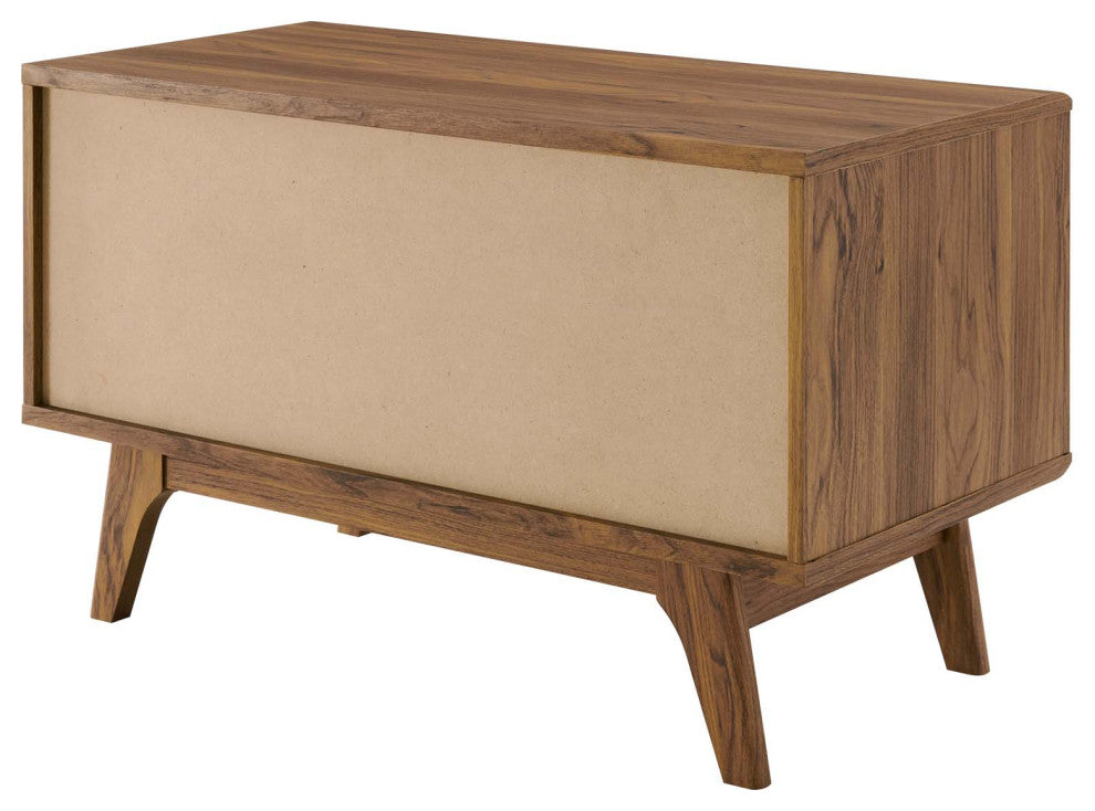 Envision Vinyl Record Display Stand Walnut White