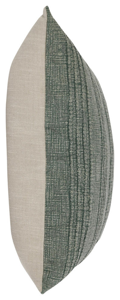 Hannah 100% Cotton 22" Throw Pillow, Green