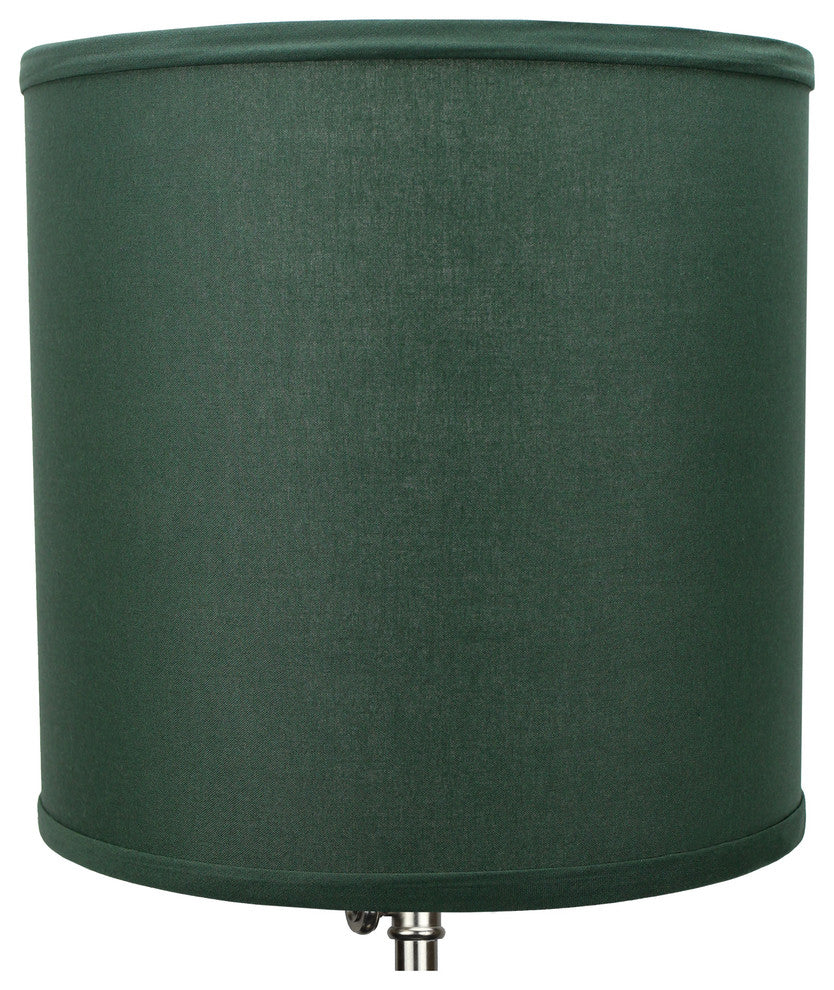 FenchelShades Drum Lampshade 10.5"x10.5"x10.5", Linen Hunter Green