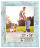 22" x 28" Rustic Farmhouse Light Aqua Blue Wood Frame