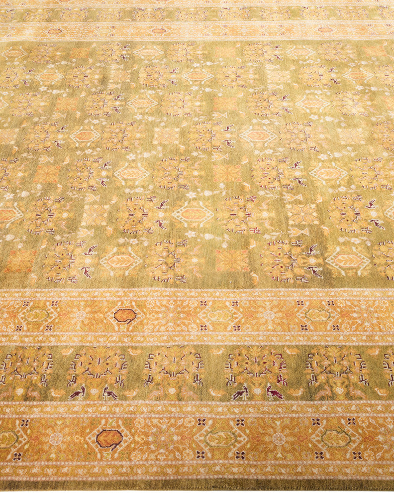 Remi, One-of-a-Kind Hand-Knotted Area Rug Green, 6'1"x9'1"
