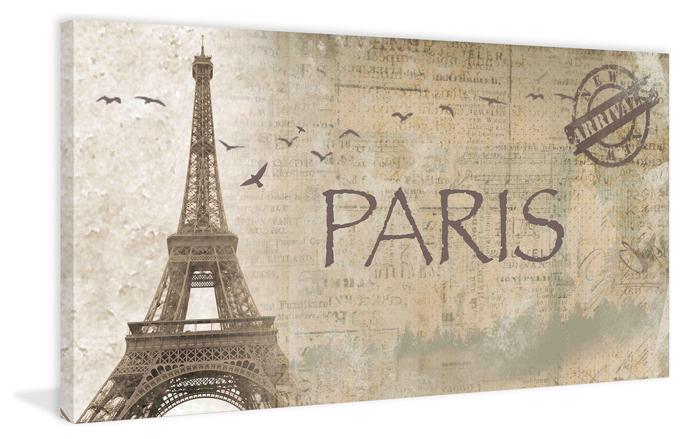 "Paris Abstract View" Painting Print on Canvas by Irena Orlov