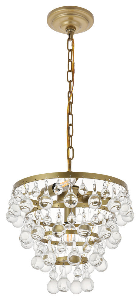 Brass Finish 3-Light Pendant