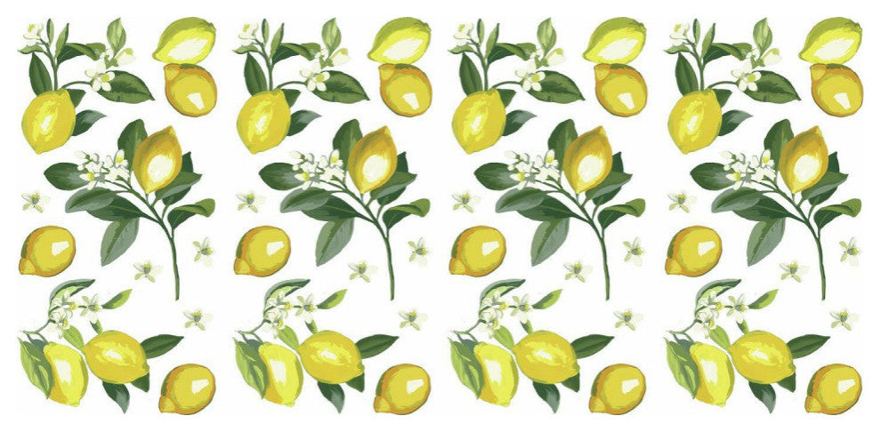 Green & Yellow & White Lemon Wall Decals