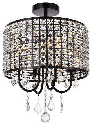 Emelia 14" Flush Mount, Black