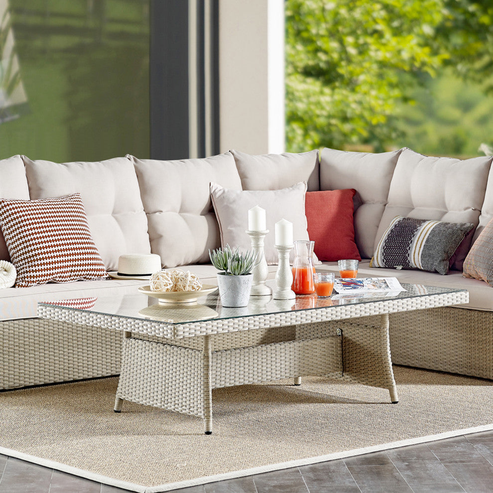 Canaan All-Weather Wicker Outdoor 33" Coffee Table