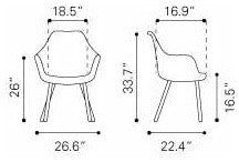 Zuo Modern Safdie Beechwood Occasional Chair