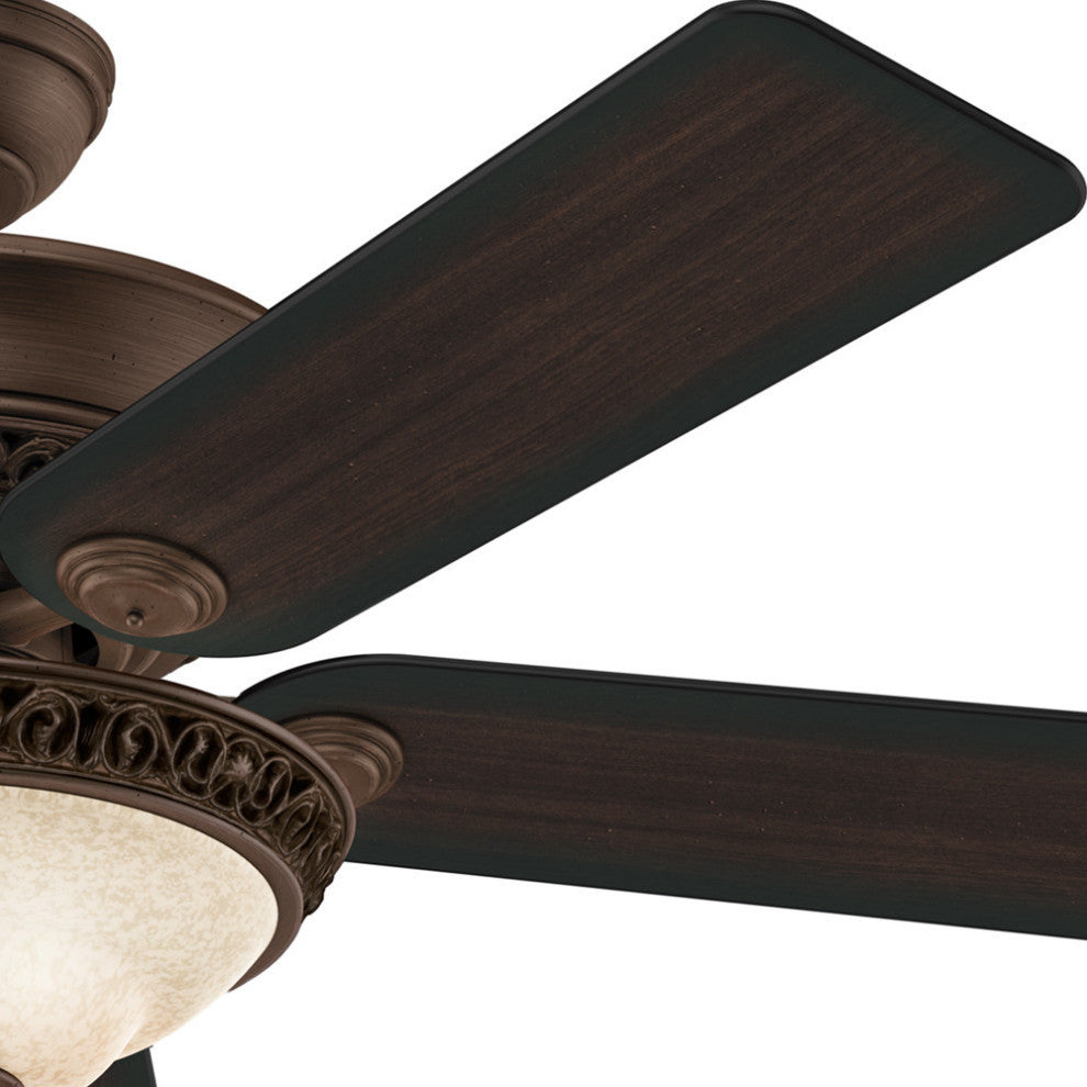 Hunter Fan Company Italian Countryside Cocoa Ceiling Fan With Light, 52"