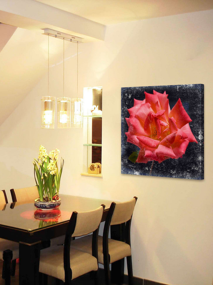 "Rose Lantern" Painting Print on Canvas by Aryai