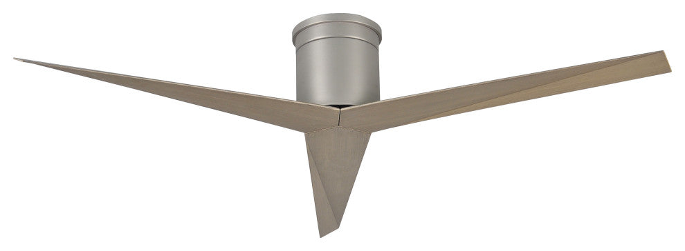 Eliza-H 3 Blade Hugger Paddle Ceiling Fan, Brushed Nickel, Gray Ash Blades