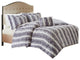 Madison Park Zuri Long Faux Fur 4-Piece Comforter Set, Grey, King
