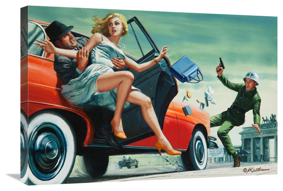 "The Kidnap King of the Berlin Wall" Canvas by Mort Kunstler, 30x21"