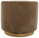 Oscy Leather Swivel Chair
