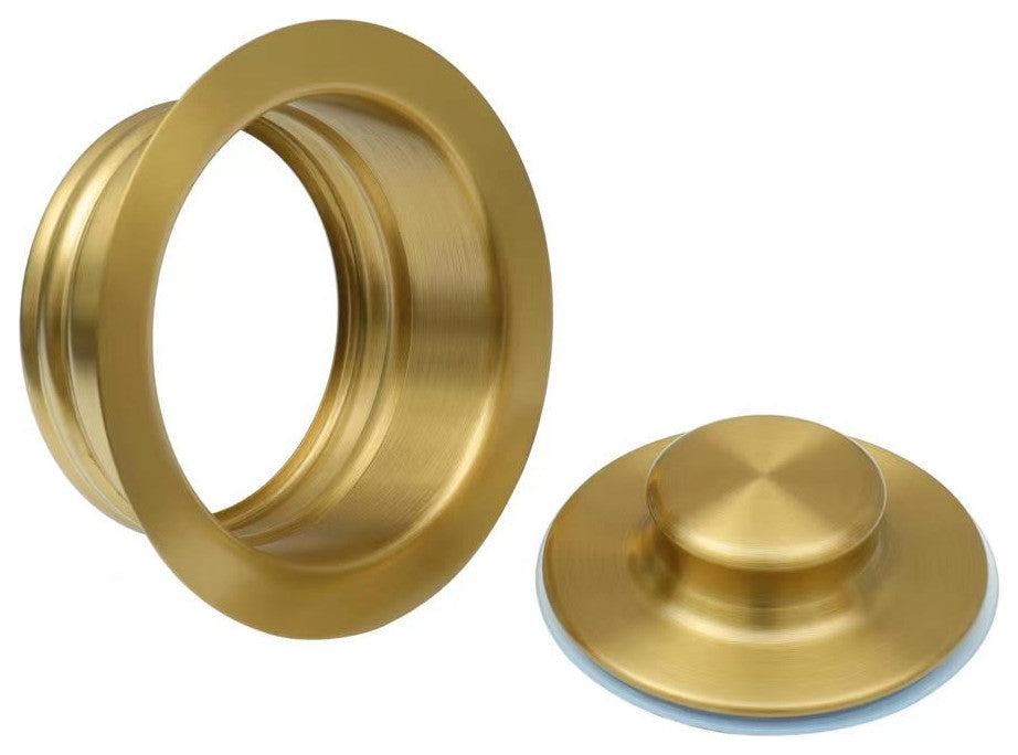 Starstar Kitchen Sink Stopper, Garbage Disposal Flange, Gold, With Cover