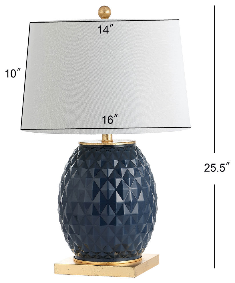Diamond 25.5" LED Glass and Metal Table Lamp