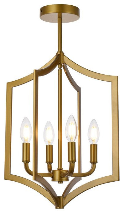 Kassandra 4-Light Pendant, Brass
