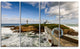 "Bright Illa Pancha Lighthouse" Seashore Canvas Photo Print, 4 Panels, 48"x28"