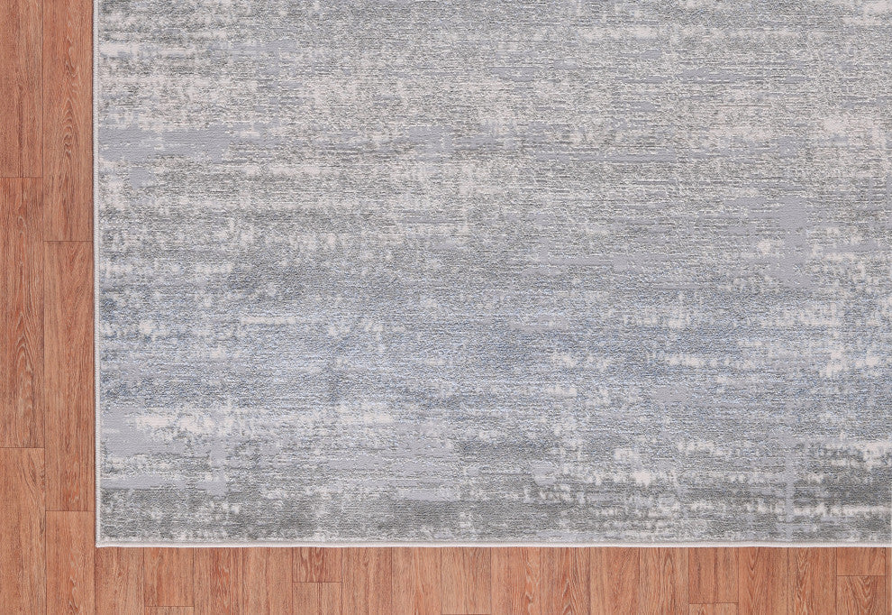 High-Low Hudson Gray/Blue Rug, Gray, 5'3"x8'