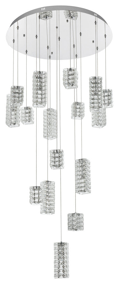 Home Living 32" LED Pendant, Chrome