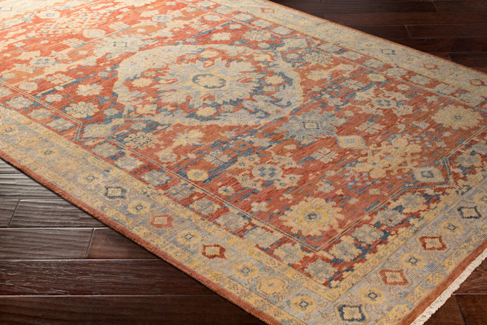 Surya Cappadocia CPP-5026 Traditional Area Rug, Rust, 9' x 13' Rectangle
