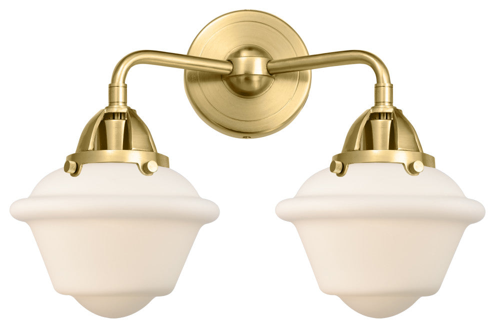 Innovations 288-2W-SG-G531-LED Oxford 2 Light 15.5Bath Vanity Light, Satin Gold