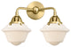 Innovations 288-2W-SG-G531-LED Oxford 2 Light 15.5Bath Vanity Light, Satin Gold
