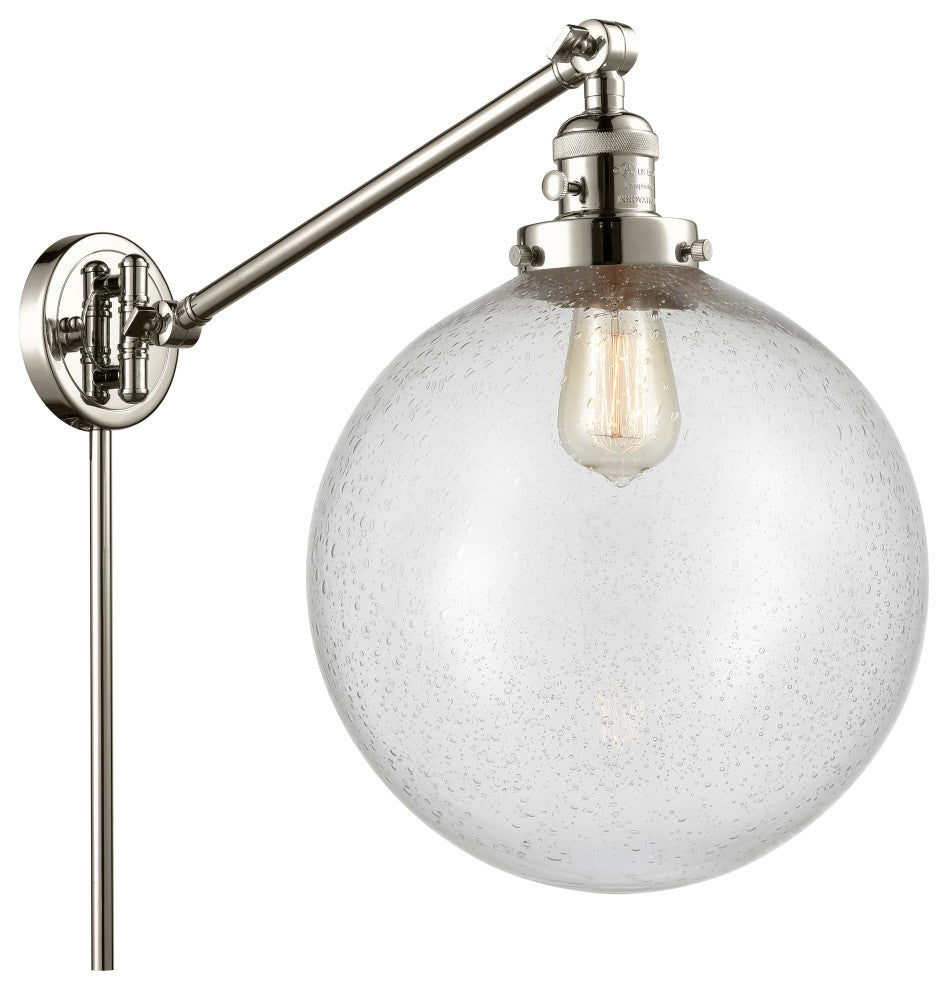 Beacon Swing Arm With Switch, Polished Nickel, Seedy, Seedy