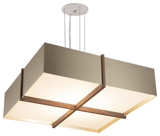 Veram Pendant Integrated LED, Walnut, Distressed Brass, 24, 4000k