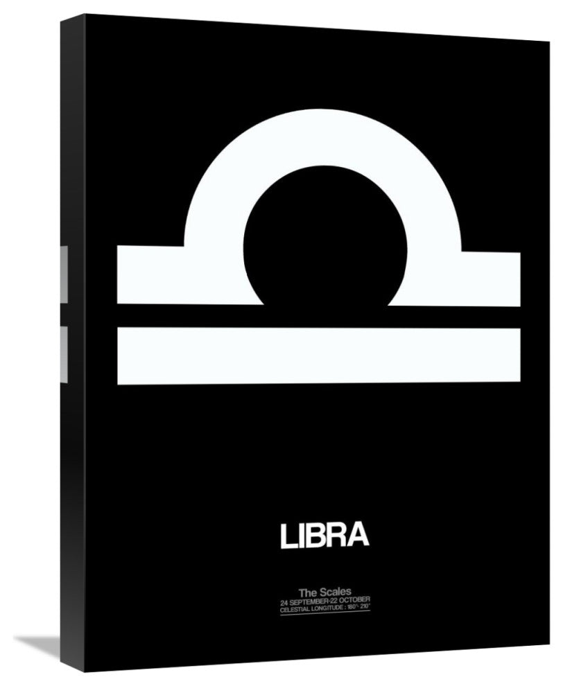"Libra Zodiac Sign White" Fine Art Print
