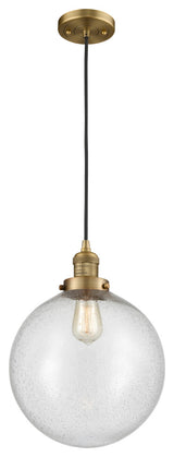 Beacon Mini Pendant, Brushed Brass, Seedy