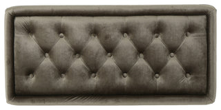 GDF Studio Constance Tufted Top Fabric Storage Ottoman, Gray