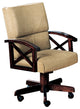 Benzara BM68943 Upholstered Arm Game Chair Brown