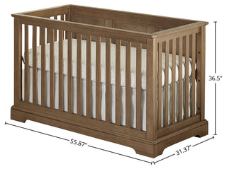 Hanley 56"W Wood Island Crib, Cashew