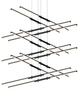 Sonneman 2806 Tik-Tak 47-1/2"W LED Six Tier Linear Chandelier - Satin Black