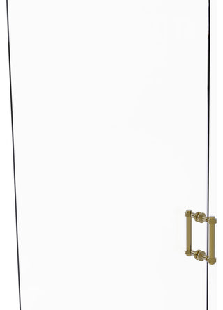 Contemporary 6" Dotted Accent Back to Back Shower Door Pull, unlacquered Brass