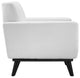 Engage Channel Tufted Fabric Armchair White