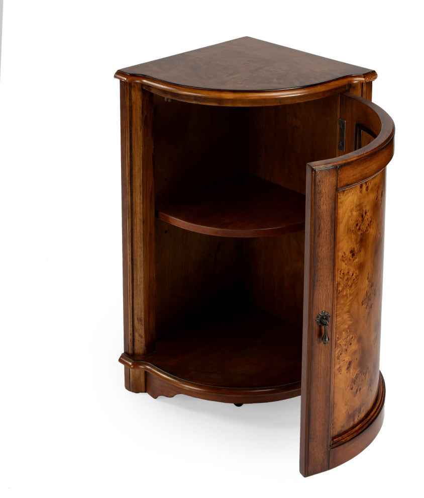 Durham Corner Cabinet, Medium Brown
