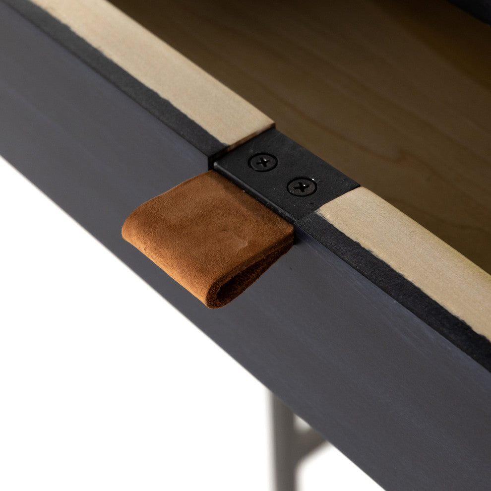 Trey Modular Wall Desk-Black Wash Poplar