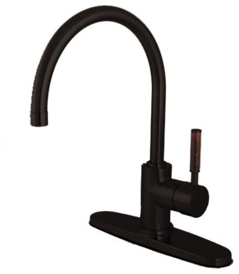 Gourmetier GS8715DWLLS Wilshire Single Handle Kitchen Faucet, Oil Rubbed Bronze