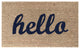 Hand Painted "Hello" Script Welcome Mat, Midnight Navy Blue