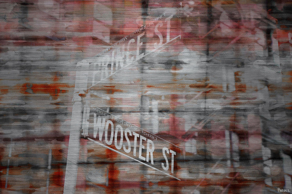 "Prince and Wooster" Print on Brushed Aluminum, 36"x24"