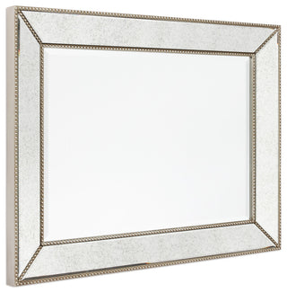 Champagne Bead Beveled Rectangle Solid wood framed Wall Mirror,multi size, 40" X 30