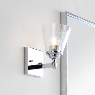Marion Hurricane Metal, Glass Vanity Light, Chrome, 1-Light
