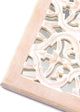 Decorative Whitewashed Carved Wood Square Mirrored Wall Panel